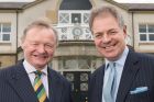 Simon Theakston with Nick Lane Fox at the Great Yorkshire Showground following the announcement.