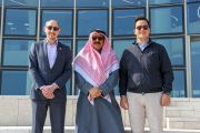 Tim Briercliffe, H.E. Ambassador Mr. Bader Al Dafa, and Mr. Leonardo Capitanio