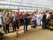 David Domoney cuts the ribbon watched by Carol Paris and Stuart Whalley