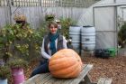 Laura Oakes and her winning pumpkin