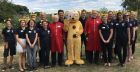 Mr Fothergill's staff with Pudsey